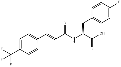 L-Phenylalanine, 4-fluoro-N-[(2E)-1-oxo-3-[4-(trifluoromethyl)phenyl]-2-propen-1-yl]-,2708177-73-3,结构式
