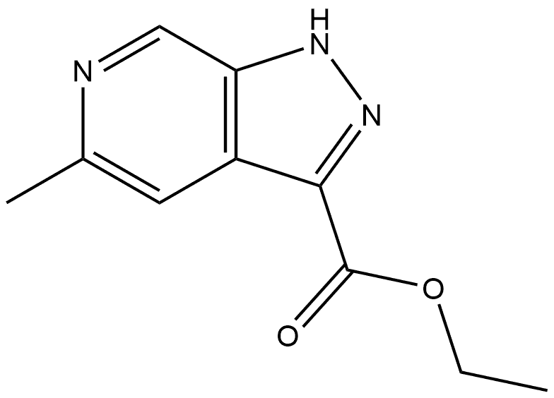 ethyl 5-methyl-1H-pyrazolo[3,4-c]pyridine-3-carboxylate 结构式