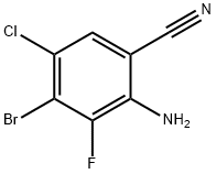 Benzonitrile, 2-amino-4-bromo-5-chloro-3-fluoro- Structure