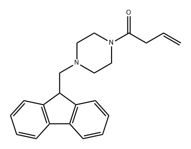 3-Buten-1-one, 1-[4-(9H-fluoren-9-ylmethyl)-1-piperazinyl]- 结构式