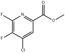 2-Pyridinecarboxylic acid, 4-chloro-5,6-difluoro-, methyl ester Struktur