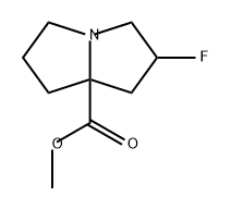 1H-Pyrrolizine-7a(5H)-carboxylic acid, 2-fluorotetrahydro-, methyl ester 结构式