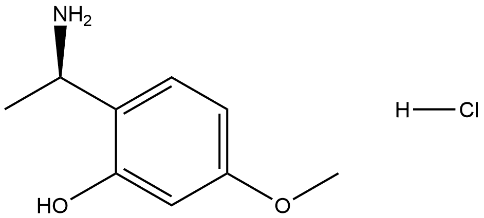 (R)-2-(1-aminoethyl)-5-methoxyphenol hydrochloride,2708343-96-6,结构式