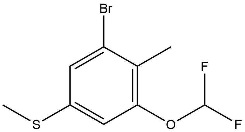 1-Bromo-3-(difluoromethoxy)-2-methyl-5-(methylthio)benzene Structure