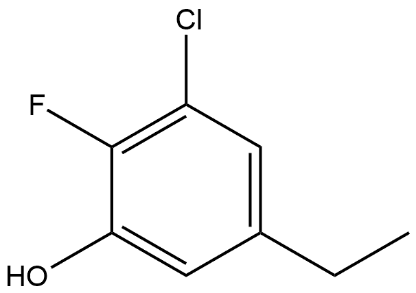 3-Chloro-5-ethyl-2-fluorophenol 结构式