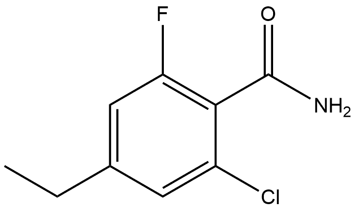 2-Chloro-4-ethyl-6-fluorobenzamide 化学構造式