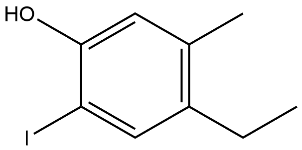 4-Ethyl-2-iodo-5-methylphenol Structure