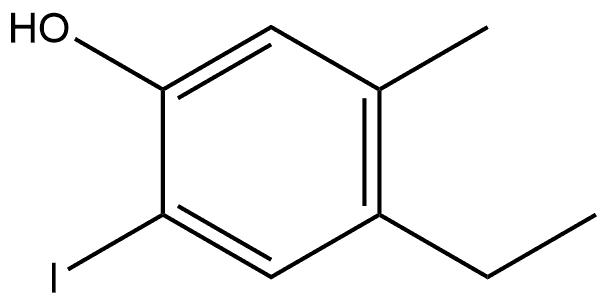 4-Ethyl-2-iodo-5-methylphenol Struktur