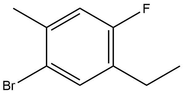 1-Bromo-5-ethyl-4-fluoro-2-methylbenzene 结构式