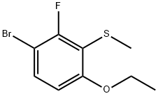 (3-Bromo-6-ethoxy-2-fluorophenyl)(methyl)sulfane Structure