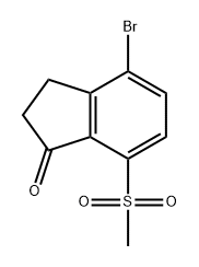 4-溴-7-(甲砜基)-1-茚满酮 结构式