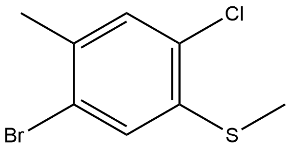 1-Bromo-4-chloro-2-methyl-5-(methylthio)benzene Structure