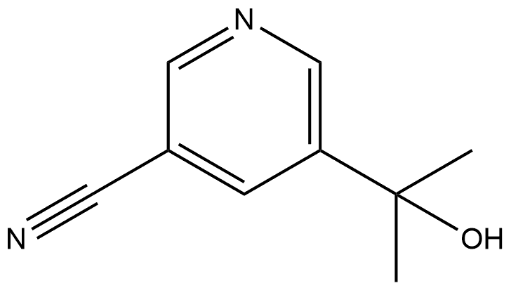 5-(2-Hydroxypropan-2-yl)nicotinonitrile Struktur