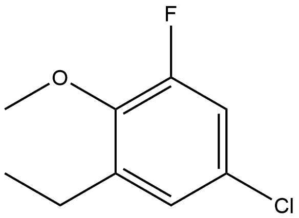 5-Chloro-1-ethyl-3-fluoro-2-methoxybenzene,2709657-11-2,结构式