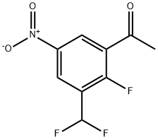 Ethanone, 1-[3-(difluoromethyl)-2-fluoro-5-nitrophenyl]- Structure