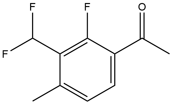 1-(3-(difluoromethyl)-2-fluoro-4-methylphenyl)ethanone Struktur