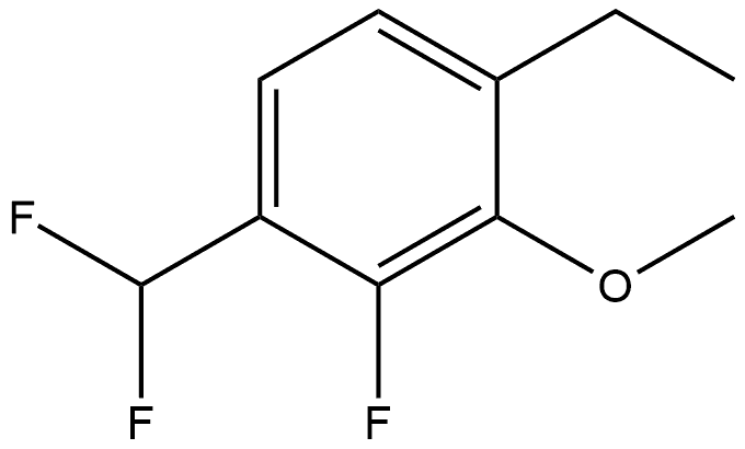 1-(Difluoromethyl)-4-ethyl-2-fluoro-3-methoxybenzene Struktur