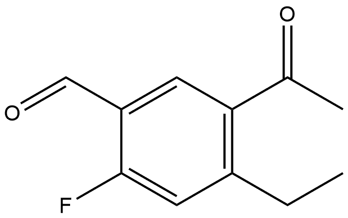 5-acetyl-4-ethyl-2-fluorobenzaldehyde Structure