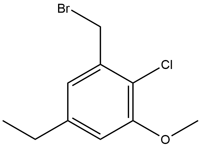 1-(Bromomethyl)-2-chloro-5-ethyl-3-methoxybenzene Structure