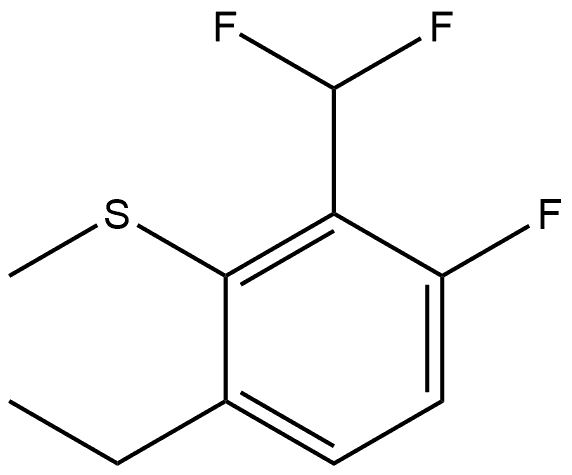 2-(Difluoromethyl)-4-ethyl-1-fluoro-3-(methylthio)benzene Structure