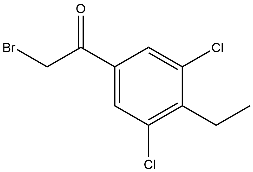 2-Bromo-1-(3,5-dichloro-4-ethylphenyl)ethanone,2709897-63-0,结构式
