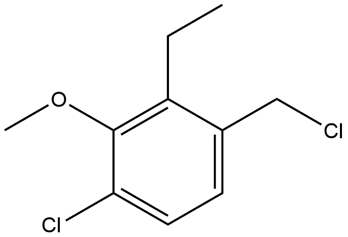 1-Chloro-4-(chloromethyl)-3-ethyl-2-methoxybenzene Structure