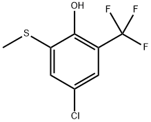 4-chloro-2-(methylthio)-6-(trifluoromethyl)phenol Structure