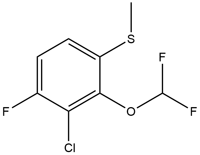 2-Chloro-3-(difluoromethoxy)-1-fluoro-4-(methylthio)benzene Structure