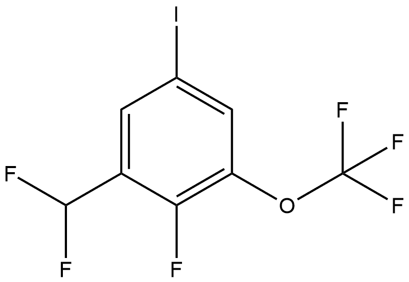 1-(Difluoromethyl)-2-fluoro-5-iodo-3-(trifluoromethoxy)benzene,2710111-78-5,结构式