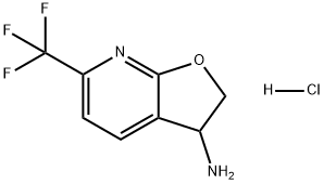 Furo[2,3-b]pyridin-3-amine, 2,3-dihydro-6-(trifluoromethyl)-, hydrochloride (1:1) 结构式