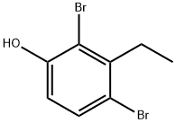 2,4-二溴-3-乙基苯酚 结构式