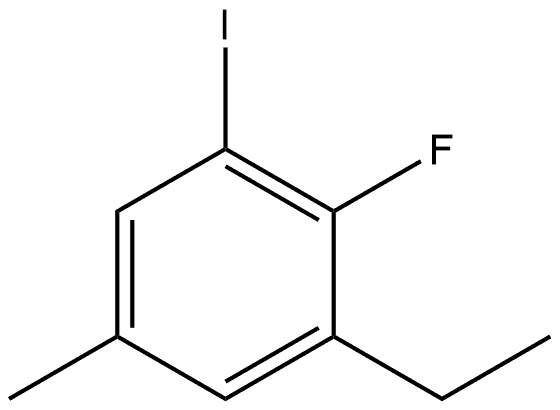 1-Ethyl-2-fluoro-3-iodo-5-methylbenzene 结构式