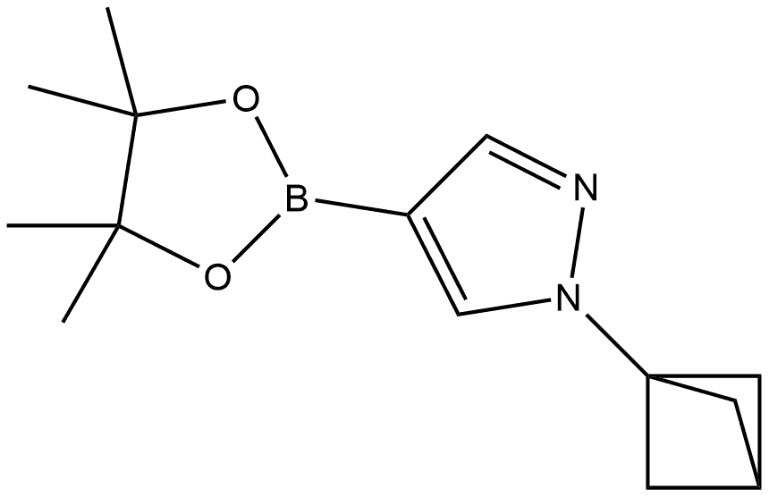 1-Bicyclo[1.1.1]pent-1-yl-4-(4,4,5,5-tetramethyl-1,3,2-dioxaborolan-2-yl)-1H-pyrazole Structure