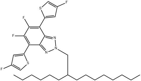 2H-Benzotriazole, 5,6-difluoro-4,7-bis(4-fluoro-2-thienyl)-2-(2-hexyldecyl)-,2710376-08-0,结构式