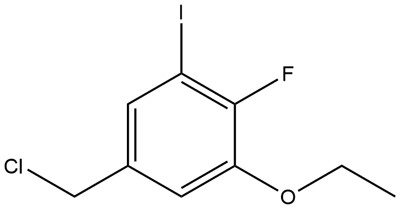 5-(Chloromethyl)-1-ethoxy-2-fluoro-3-iodobenzene 结构式