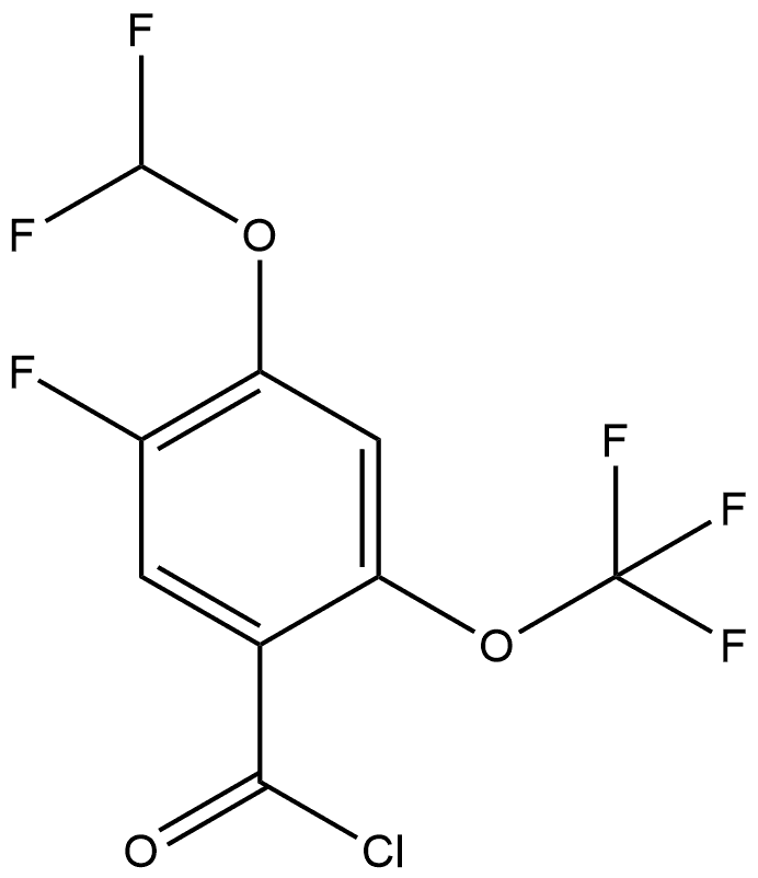 4-(Difluoromethoxy)-5-fluoro-2-(trifluoromethoxy)benzoyl chloride Structure