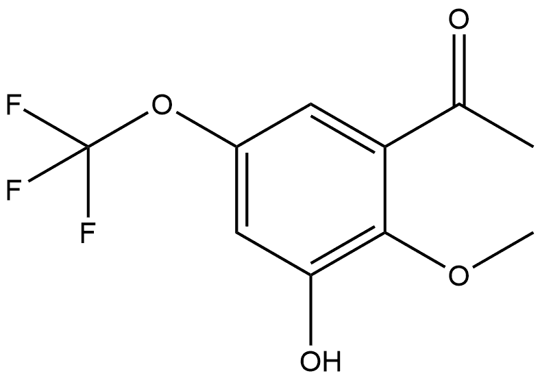 1-[3-Hydroxy-2-methoxy-5-(trifluoromethoxy)phenyl]ethanone Struktur