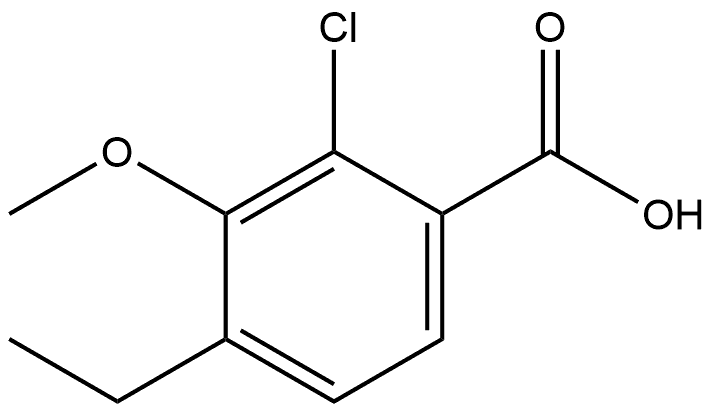 2-Chloro-4-ethyl-3-methoxybenzoic acid Structure