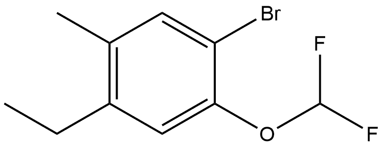 1-Bromo-2-(difluoromethoxy)-4-ethyl-5-methylbenzene Structure