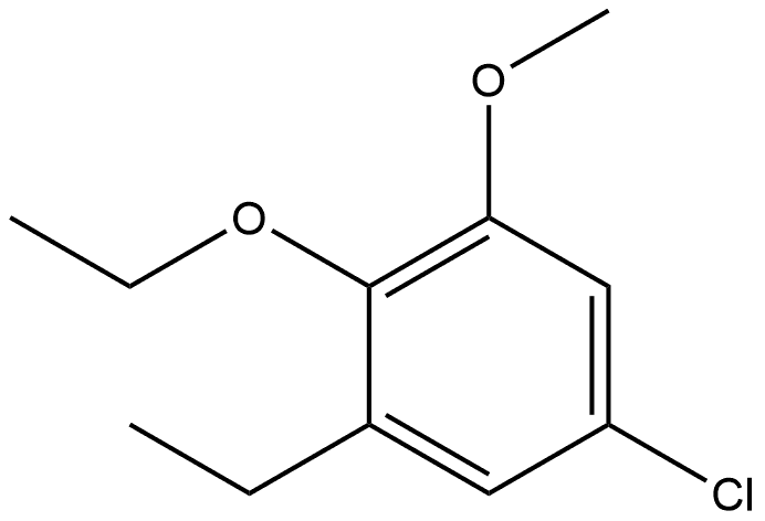 5-Chloro-2-ethoxy-1-ethyl-3-methoxybenzene 结构式