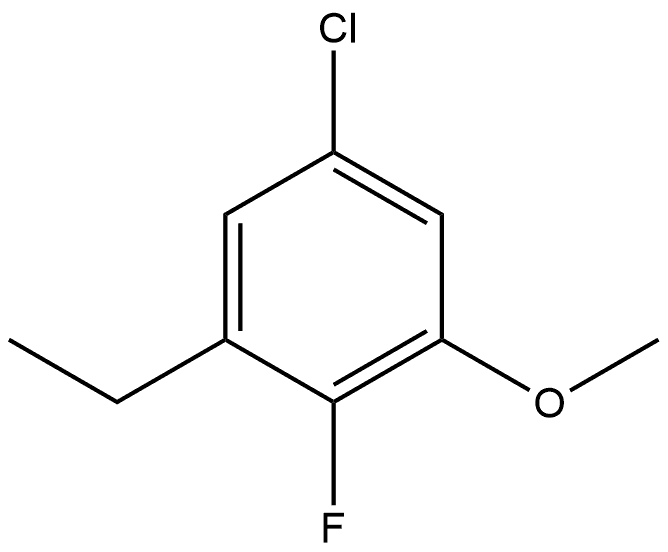 5-Chloro-1-ethyl-2-fluoro-3-methoxybenzene 结构式