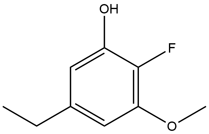 5-Ethyl-2-fluoro-3-methoxyphenol Struktur