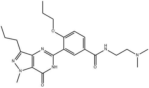 Benzamide, 3-(6,7-dihydro-1-methyl-7-oxo-3-propyl-1H-pyrazolo[4,3-d]pyrimidin-5-yl)-N-[2-(dimethylamino)ethyl]-4-propoxy- Struktur