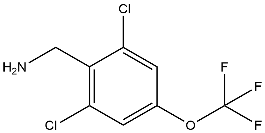 2,6-Dichloro-4-(trifluoromethoxy)benzenemethanamine,2711199-97-0,结构式