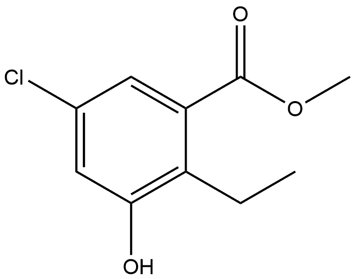 Methyl 5-chloro-2-ethyl-3-hydroxybenzoate Structure