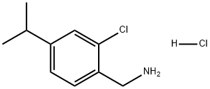 Benzenemethanamine, 2-chloro-4-(1-methylethyl)-, hydrochloride (1:1) Structure