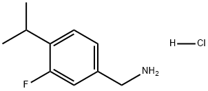 Benzenemethanamine, 3-fluoro-4-(1-methylethyl)-, hydrochloride (1:1) Structure