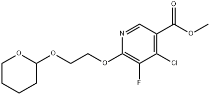4-氯-5-氟-6-[2-[(四氢- 2H -吡喃-2-基)氧]乙氧基]- 3-吡啶羧酸甲酯, 2711860-08-9, 结构式