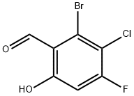 2-溴-3-氯-4-氟-6-羟基苯甲醛,2711860-78-3,结构式