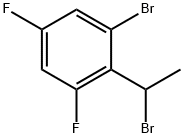 1-Bromo-2-(1-bromoethyl)-3,5-difluorobenzene 化学構造式